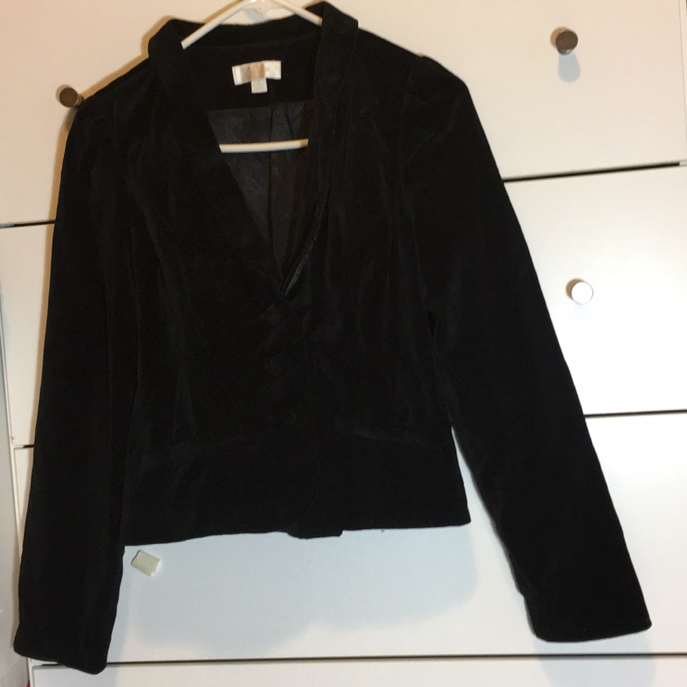 Erin Featherson for Target Black Velvet Blazer S